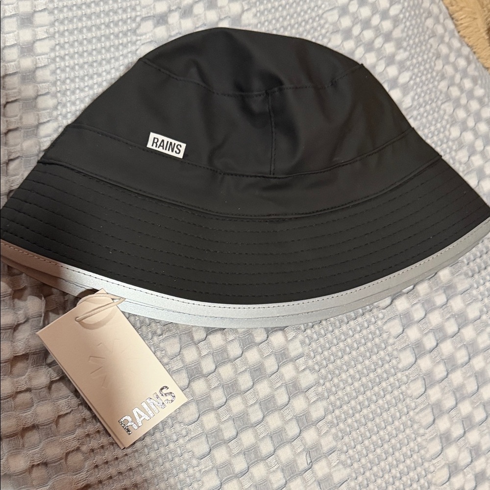 Rains Black and Gray Bucket Hat